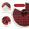 Glitzhome® 60" Red & Black Plaid Reversible Sherpa/Flannel Christmas Tree Skirt